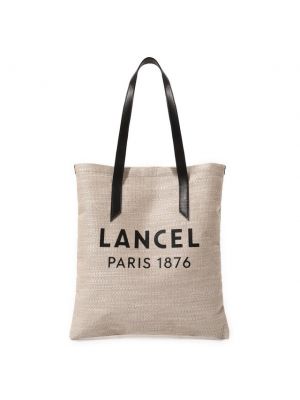 Сумка шоппер Lancel бежевая