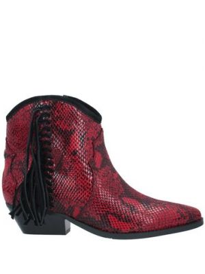 Ankle boots en cuir Guess rouge