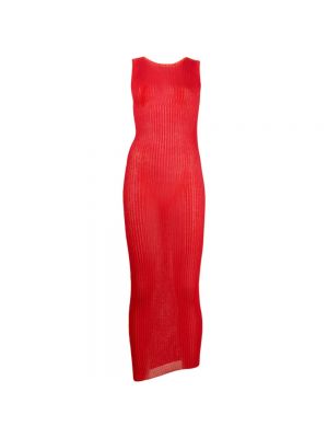 Sukienka długa bez rękawów Maison Margiela czerwona