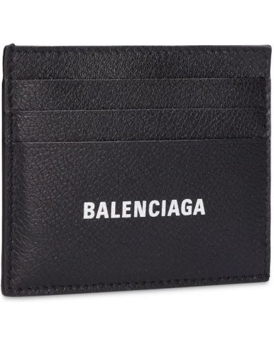 Кожено портмоне Balenciaga черно