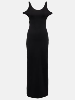 Sukienka długa z dżerseju Gucci czarna