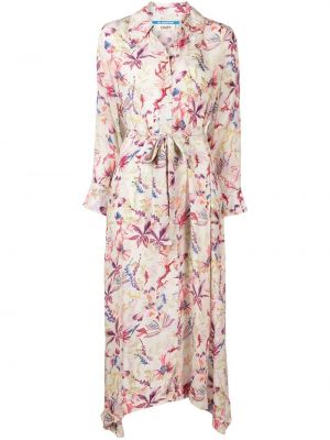 Asymmetrisk floral dress Chufy hvit