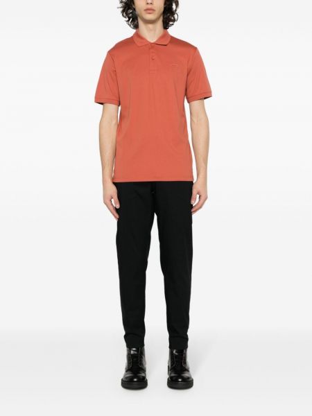 Medvilninis polo marškinėliai Calvin Klein oranžinė