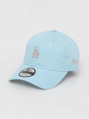 Памучна шапка с козирки с апликация New Era синьо