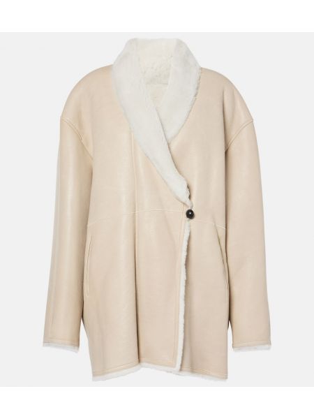 Skinn kåpe Isabel Marant beige