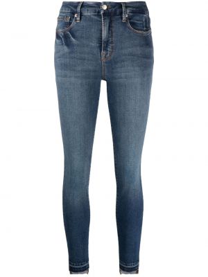 Skinny džíny s vysokým pasem Good American modré