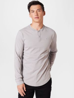 T-shirt manches longues Hollister gris