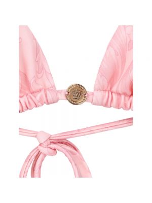 Bikini con estampado Versace rosa