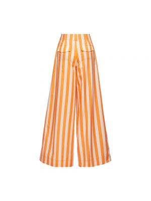 Spodnie w paski La Doublej pomarańczowe