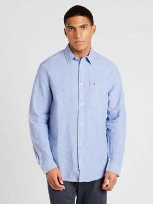 Μελανζέ πουκάμισο τζιν Tommy Jeans μπλε