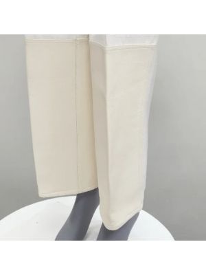 Pantalones de viscosa Celine Vintage blanco