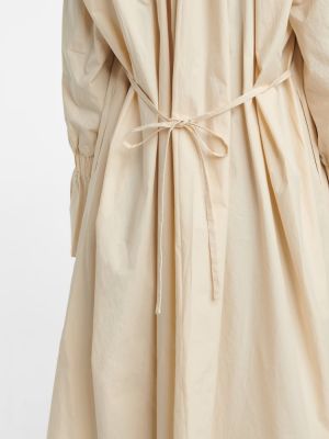 Robe mi-longue en coton Deveaux New York beige