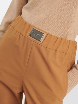 Voľné vlnené nohavice Dolce&gabbana hnedá