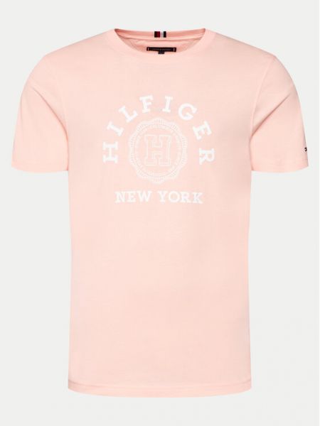 Priliehavé tričko Tommy Hilfiger ružová