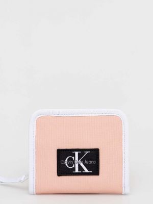 Portfel na rzep Calvin Klein Jeans różowy