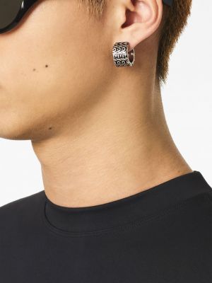 Boucles d'oreilles à imprimé Marc Jacobs argenté