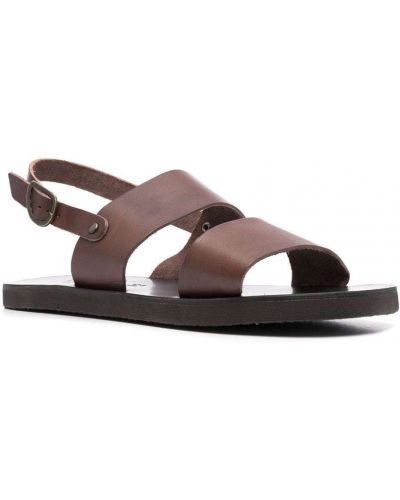 Lahtise kannaosaga nahast sandaalid Ancient Greek Sandals pruun