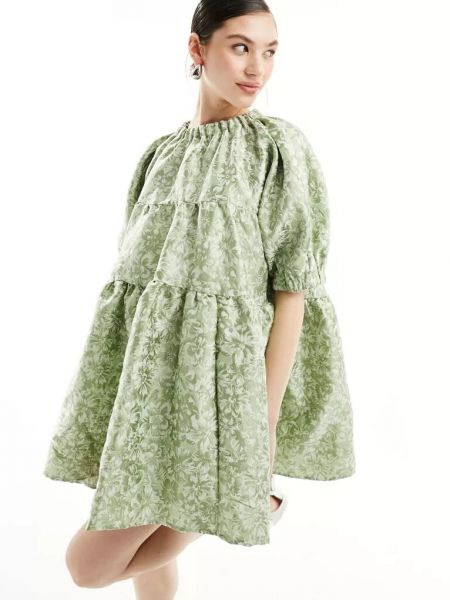 Жаккард платье мини Sister Jane зеленое