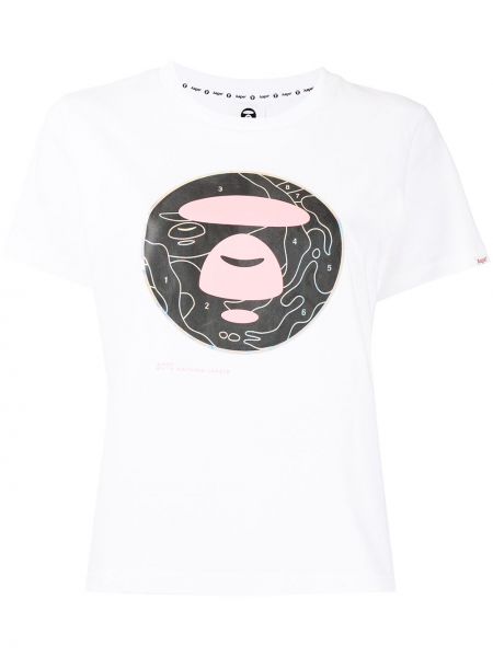 Camiseta con estampado Aape By *a Bathing Ape® blanco