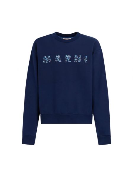 Sweatshirt mit print Marni blau