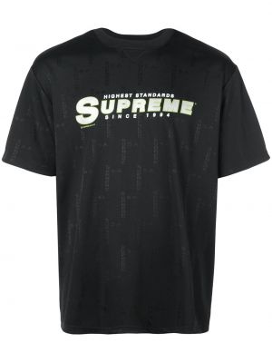Sport póló Supreme fekete