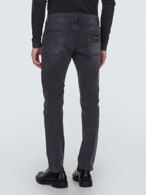 Vaqueros skinny de cintura baja desgastados slim fit Dolce&gabbana gris