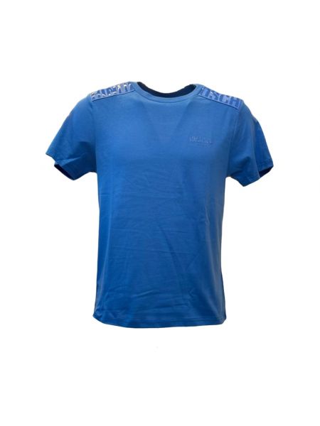Koszulka bawełniana relaxed fit Moschino niebieska