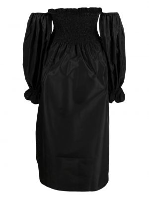 Satynowa sukienka midi z krepy Sleeper czarna