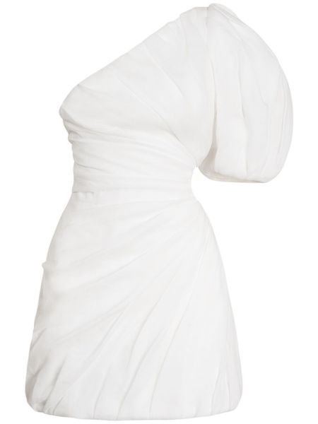 Drapované mini šaty Chloé biela