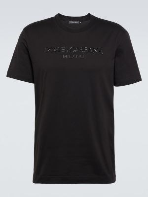 Bombažna majica Dolce&gabbana črna