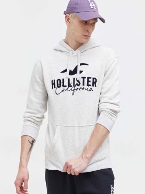 Bluza z kapturem Hollister Co. szara