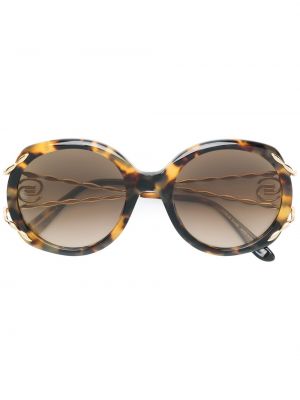 Elie Saab lunettes de soleil à monture oversize - Marron