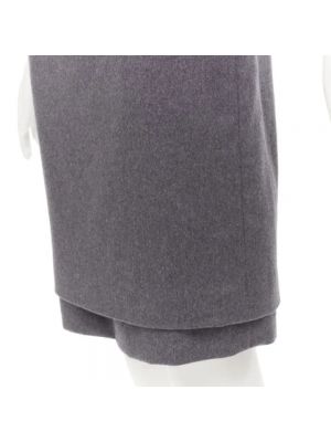 Falda de lana Oscar De La Renta Pre-owned gris
