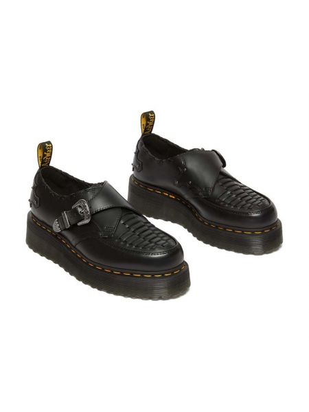 Pantofi monk din piele cu platformă Dr. Martens negru