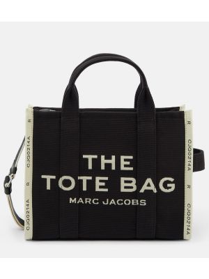 Жакардови шопинг чанта Marc Jacobs черно