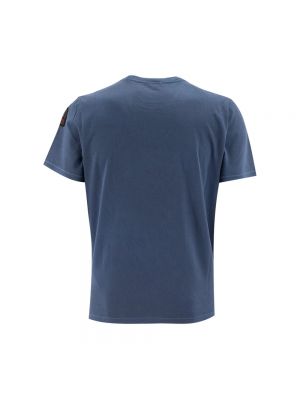 Camiseta de algodón con bolsillos Parajumpers azul