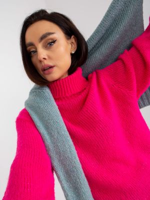 Sweter wełniany Fashionhunters, różowy