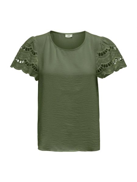 Spitzen t-shirt Jacqueline De Yong grün
