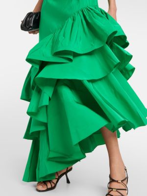 Hodvábne dlouhé šaty Johanna Ortiz zelená