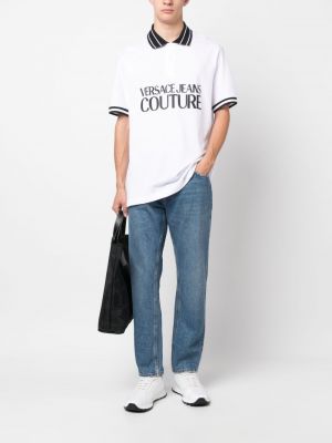 Kokvilnas polo krekls ar apdruku Versace Jeans Couture