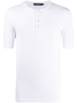 Pamut pólóing Dolce & Gabbana fehér