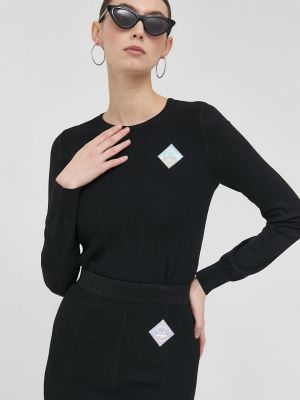 Блуза с дълъг ръкав Armani Exchange черно