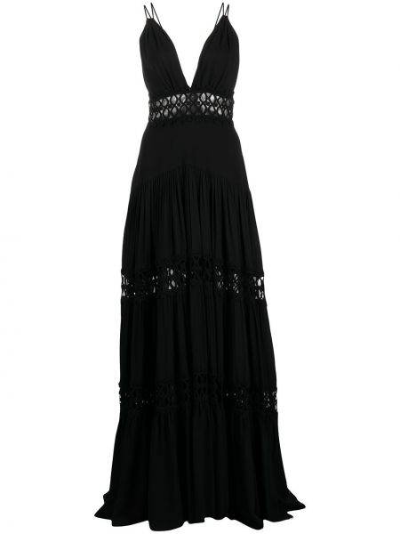 Коктейлна рокля с дантела Silvia Tcherassi черно