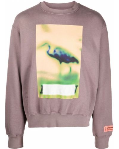 Sweatshirt mit rundhalsausschnitt mit print Heron Preston grau