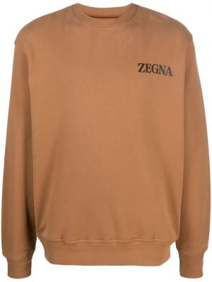Medvilninis džemperis Zegna ruda