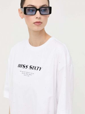 Koszulka bawełniana Miss Sixty biała