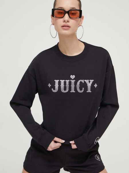 Mikina s aplikacemi Juicy Couture černá