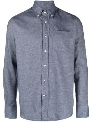 Daunen hemd aus baumwoll mit button-down-kagen Deperlu blau