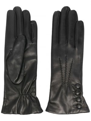 Usnjene rokavice iz kašmirja Dents črna