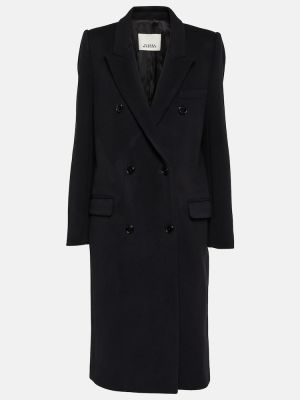 Vlněný kabát Isabel Marant černý